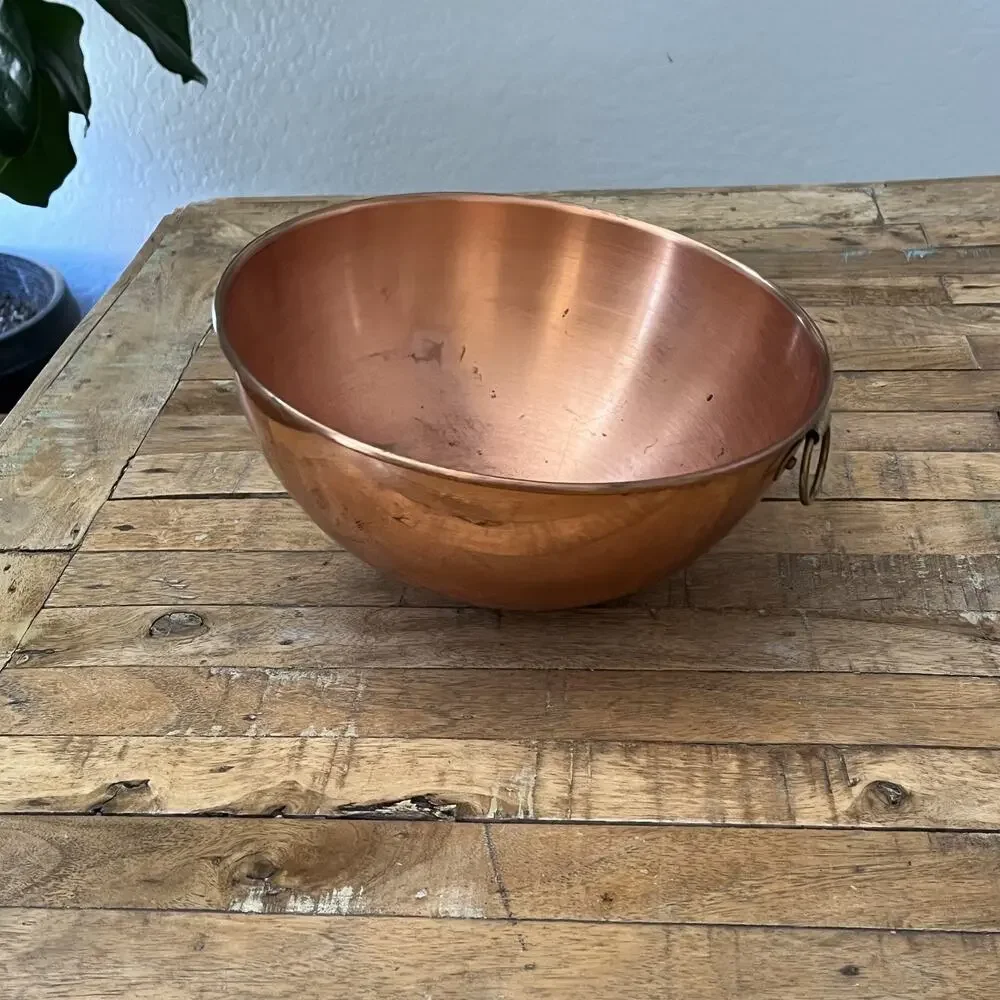 Vintage Copper Mixing Bowl 10